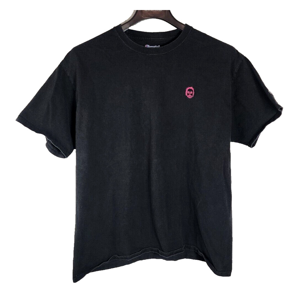 Earl Sweatshirt x Champion T Shirt Mens Large Black Pink Short Sleeve Rap Tee